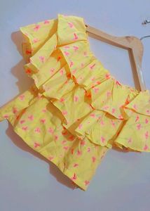 Yellow 2 Pc Dress For Girl Or Women