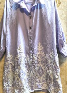 Embroidered Lavender Co-ord Set.Size 44.Length 30.