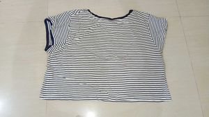 Striped crop Tee