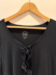 Old Navy Black Ruffle Top XXL