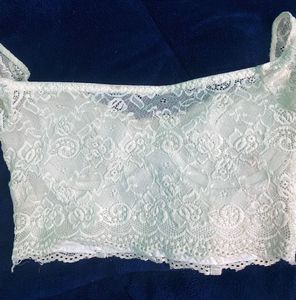 Lace Bustier Crop Top