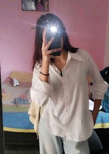 White Button-Up Top