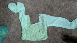 Combo Of Crop Top And Denim S Size
