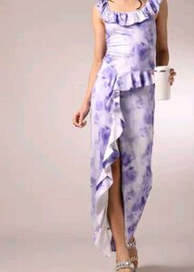 Ruffled Tie-Dye Maxi Dress Price Negotiable