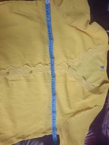Vintage Yellow Lace Top - Imported From Germany