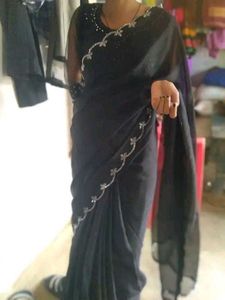 Elegant Black Saree