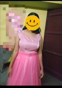 Pink Tulle Maxi Dress