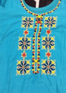 A very new beautiful blue Kurta Pant Dupptaa Set B