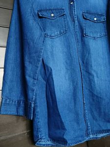 Monte Carlo Women Blue Light Wash Cotton Shirt