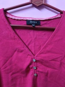 Magenta Winter Wear Warm Cardigan