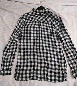 Black &amp; White Checkered Button-Down Shirt
