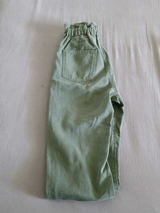 Green Elastic Waist Jeans