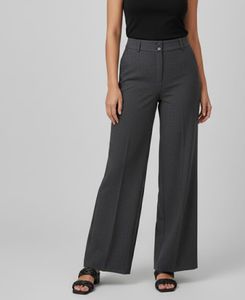 Elegant Grey Wide Leg Trousers