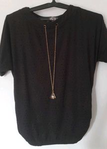 like new black color t shirt