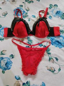 Red & Black Lingerie Set