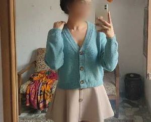 Light Blue Knit Cardigan