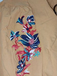 New Full Sleeves Crop Top With Embroidered Sleeve