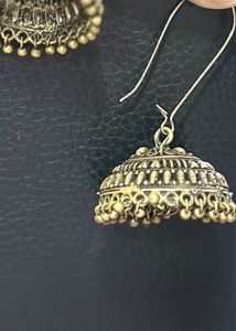 Brass Dull Gold Polish jhumkas