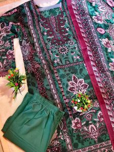 Elegant Green Printed Kurta Set