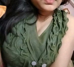 Olive Green Ruffle Top