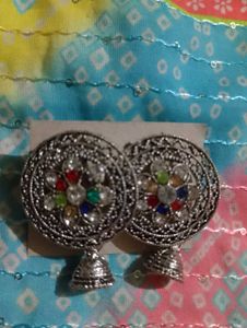 Set Of 1 Silver Earrings+ Hoop Earrings 💞