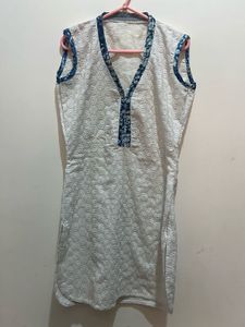 White Embroidered Kurta With Patiala Salwar