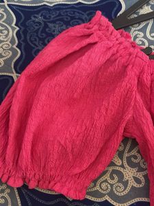 Hot Pink Off-Shoulder Top