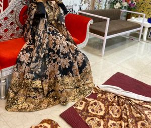 Offer For Today Only Black & Peach Colour Lehanga
