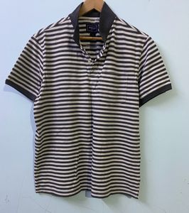 Men’s T-shirt Grey White Stripes