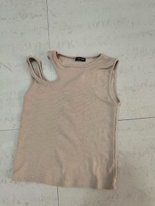 Cream Color Stylish Tank Top