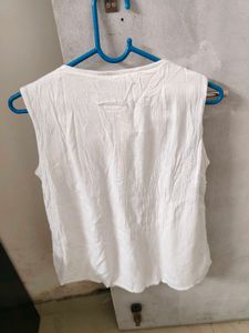 Embroidered Sleeveless Top