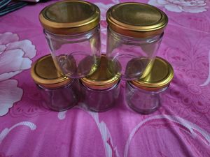 Glass Storage Jars (Set of 5)