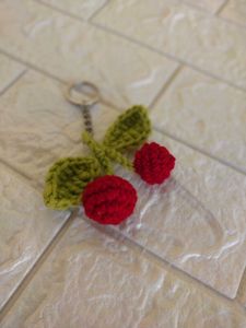 Cherry 🍒 Crochet Keychain