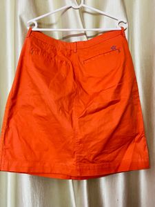 Orange Denim Skirt