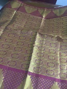 Elegant Gold &amp; Maroon ponadai shawl