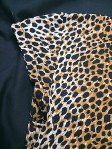 Animal Print Fitted Stretchable Top