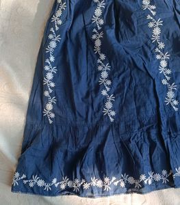 Blue Floral Ethnic Skirt
