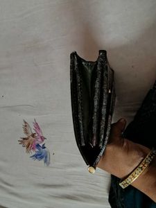 Olive Green Croc Clutch