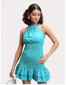 Floral Halter Mini Dress