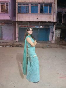Teal Sharara Suit
