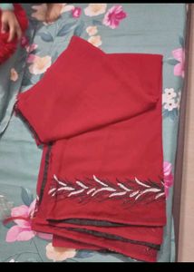 Elegant Black &amp; Embroidery Border Saree