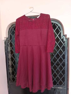 Burgundy Lace Dress