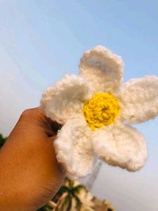 Crochet Daisy Hair Tie