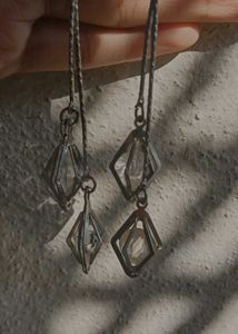 Elegant Silver-Tone Drop Earrings