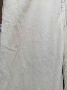 Cream Wide Leg Jeans