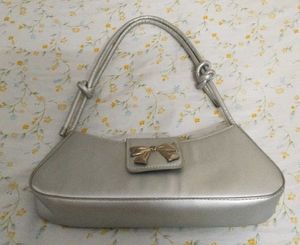 Silver Bow Handbag