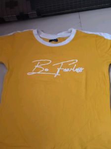 Yellow 'Be Fearless' Tee