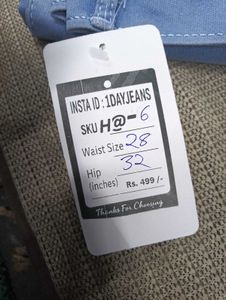 H@06 Size-28 (Sale) Latest Ladies high waist Jeans