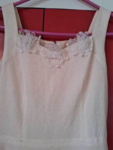 Vintage Cream Midi Dress