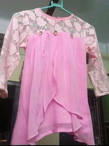 Pink Lace Net TOP